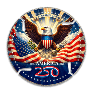 3.9" Diamond Blade Drink Coaster - 250 AMERICA - Eagle